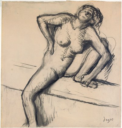 Akt, Ende der 1890er Jahre von Edgar Degas
