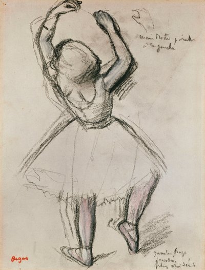 Rückansicht einer Tänzerin von Edgar Degas