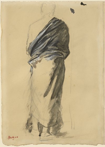 Studie von Draperie, 1860-65 von Edgar Degas