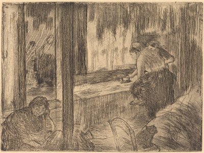 Die Wäscherinnen (Les blanchisseuses (La repassage)) von Edgar Degas