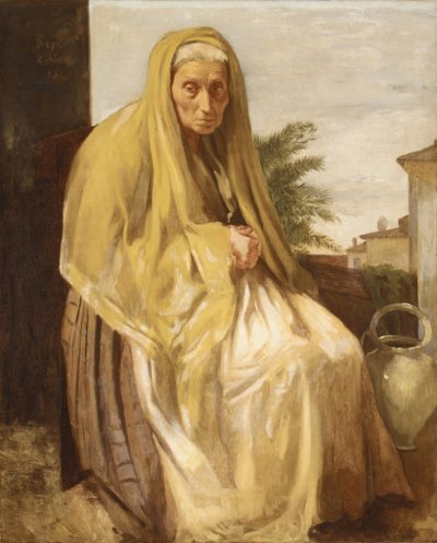 Die alte Italienerin, 1857 von Edgar Degas