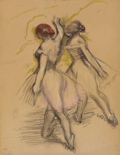 Zwei Tänzerinnen; Deux danseuses evoluant, ca. 1889 von Edgar Degas