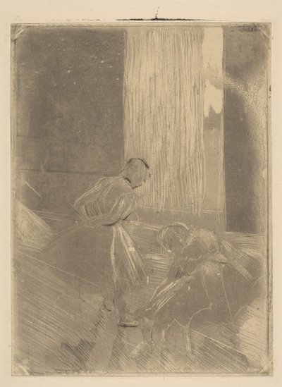 Zwei Tänzer in einem Probenraum, 1877-78 von Edgar Degas