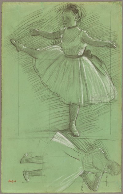 Zwei Studien von Tänzern von Edgar Degas