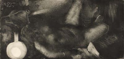 Frau, die auf ihrem Bett liegt, ca. 1885 von Edgar Degas