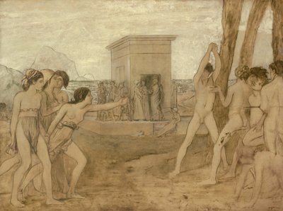 Junge spartanische Mädchen fordern Jungen heraus, ca. 1860 von Edgar Degas