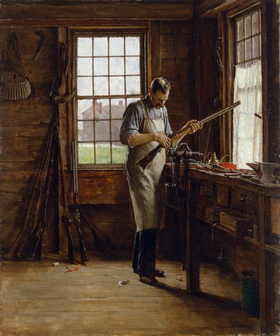Die Büchsenmacherwerkstatt, ca. 1890-95 von Edgar Melville Ward