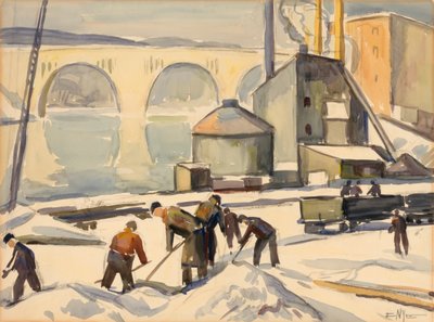 C.W.A. Arbeiter an der Key Bridge, n.d. von Edgar Nye