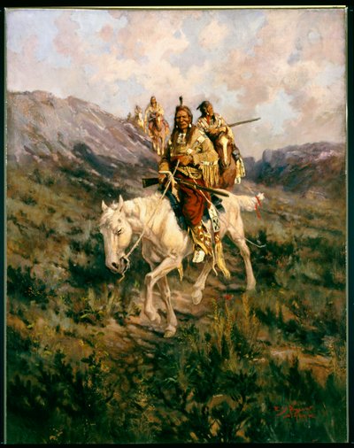 Besuch bei einem anderen Stamm, 1909 von Edgar Samuel Paxson
