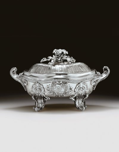 Louis XV Terrine, Deckel und Einsatz von Edme Pierre Balzac