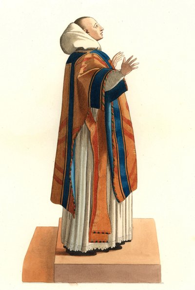Kirchliches Kostüm des Benediktinerordens von Edmond Lechevallier Chevignard