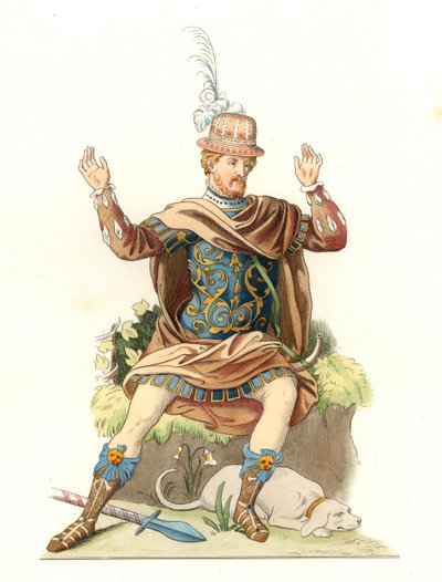 Französischer Herr im antiken Kostüm von Edmond Lechevallier Chevignard