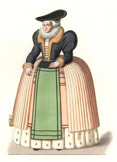 Frau des elsässischen Bürgertums von Edmond Lechevallier Chevignard