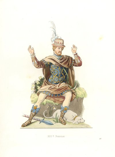 Französischer Herr im antiken Kostüm von Edmond Lechevallier Chevignard