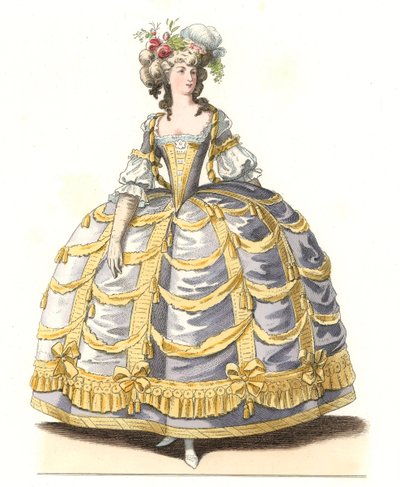 Französische Frau im Ballkleid von Edmond Lechevallier Chevignard