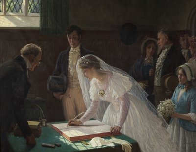 Unterzeichnung des Registers von Edmund Blair Leighton