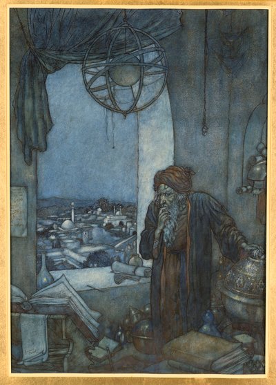 Ein Muezzin vom Turm der Dunkelheit von Edmund Dulac