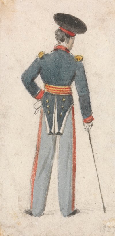 Rückansicht eines Soldaten von Edmund Thomas Parris