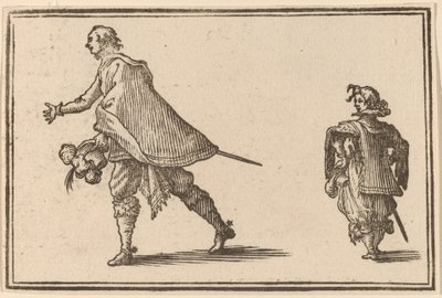 Gentleman und sein Page von Edouard Eckman after Jacques Callot