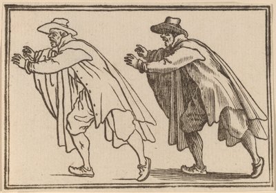 Mann bewegt sich abrupt von Edouard Eckman after Jacques Callot