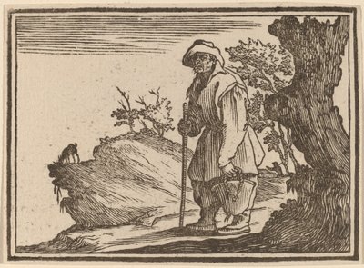 Bauer mit Sack von Edouard Eckman after Jacques Callot