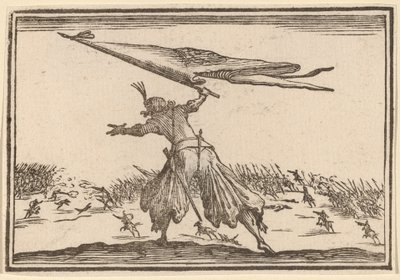 Fahnenträger von Edouard Eckman after Jacques Callot