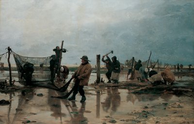 Netze befestigen, 1885 von Edouard Joseph Dantan