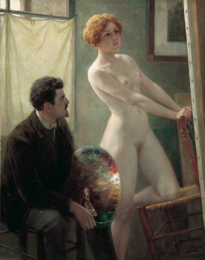 Atelier des Malers, 1885 von Edouard Joseph Dantan