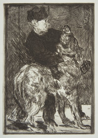 Junge und Hund (1862) von Édouard Manet