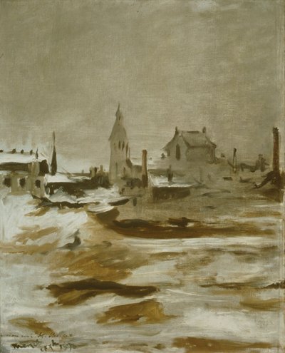Schneeeffekt in Petit-Montrouge, 1870 von Édouard Manet