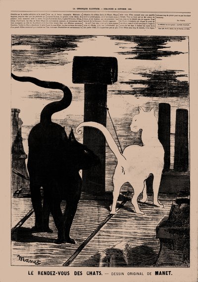 Das Treffen der Katzen, 1869 von Édouard Manet