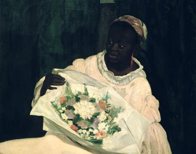 Olympia, Detail des schwarzen Dieners, 1863 von Édouard Manet