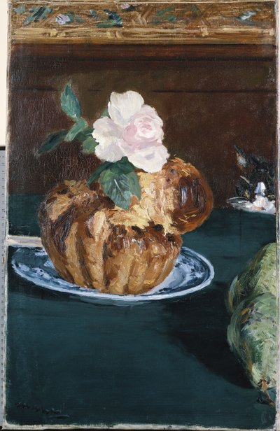 Stillleben mit Brioche von Édouard Manet