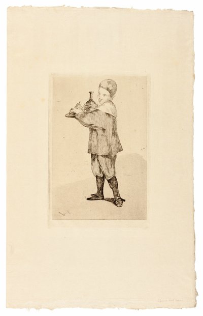 Der Junge, der ein Tablett trägt von Édouard Manet