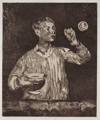 Der Junge mit Seifenblasen von Édouard Manet
