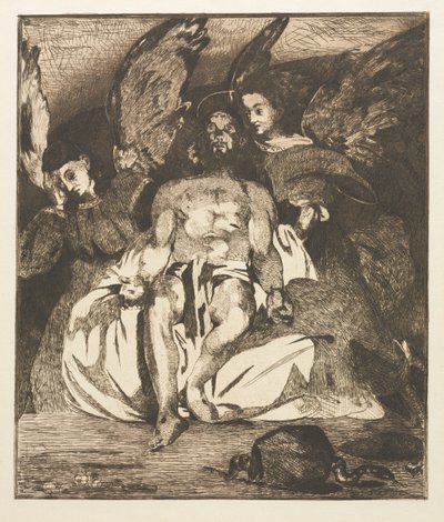 Der tote Christus mit Engeln von Édouard Manet