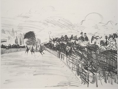 Die Rennen Les Courses, 1865-72, veröffentlicht 1884 von Édouard Manet