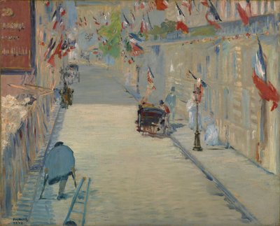 Die Rue Mosnier mit Flaggen, 1878 von Édouard Manet