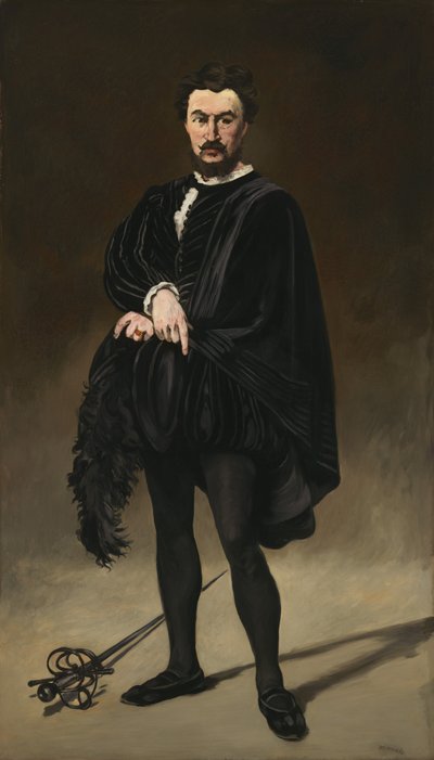 Der tragische Schauspieler (Rouvière als Hamlet) von Édouard Manet