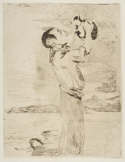 Der Wassertrinker, 1870-74 von Édouard Manet