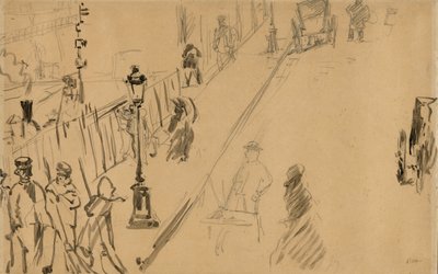 Die rue Mosnier mit Gaslampe von Édouard Manet