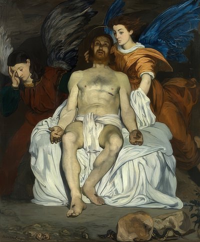 Toter Christus mit Engeln von Édouard Manet