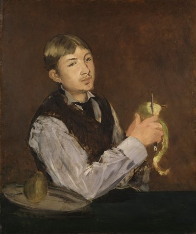Junger Junge, der eine Birne schält, ca. 1867 von Édouard Manet