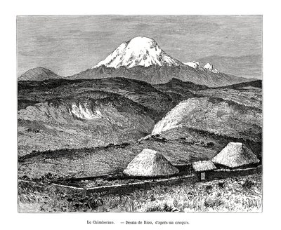 Der Berg Chimborazo, Ecuador, 19. Jahrhundert von Edouard Riou