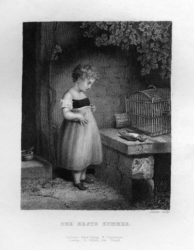 Der erste Kummer, ca. 1833 von Edouard Schuler
