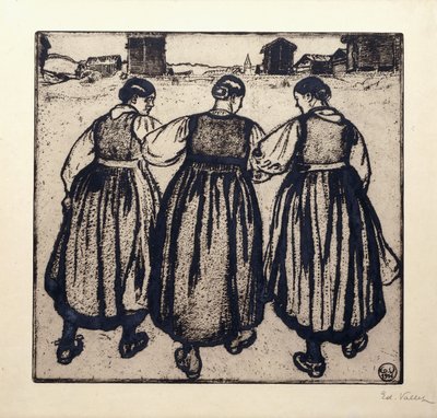 Drei Jungfrauen von Edouard Vallet