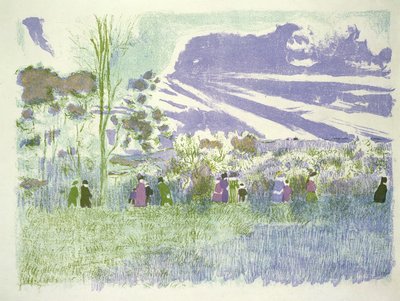 Über die Felder, 1898-99 von Edouard Vuillard