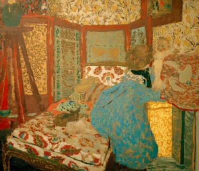 Die blaue Dame mit Kind von Edouard Vuillard