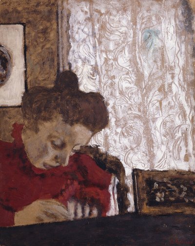 Marie Vuillard beim Schreiben von Edouard Vuillard