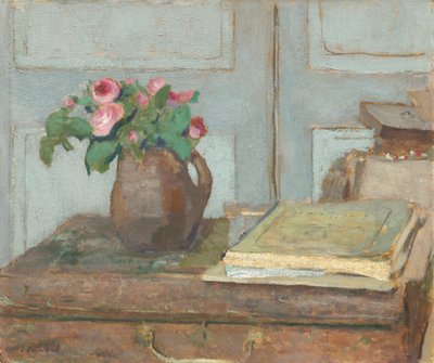 Die Malbox des Künstlers und Moosrosen von Edouard Vuillard